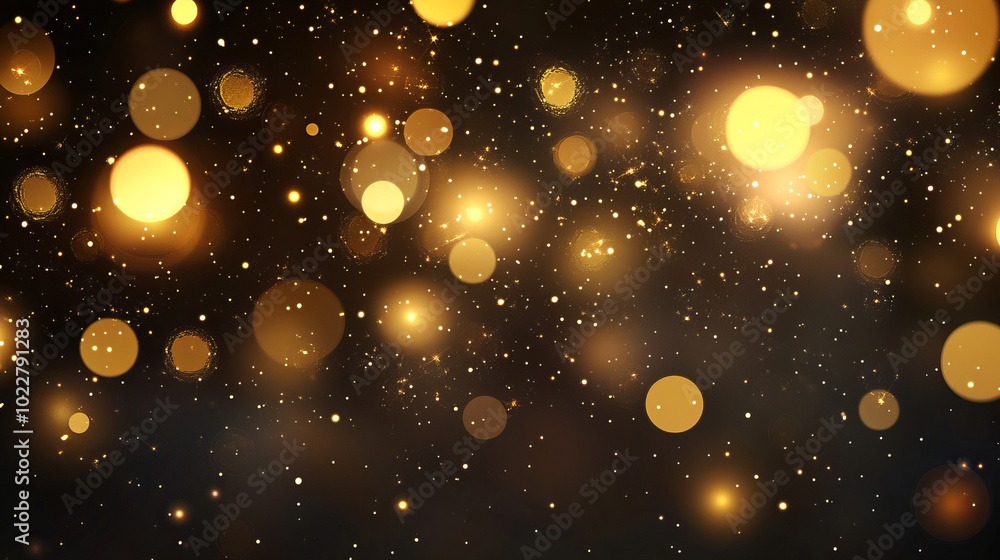 Elegant Wide Gold Bokeh Light Vector Background for Luxurious Design Projects Elegant Wide Gold Bokeh Light Vector Background for Luxurious Design Projects