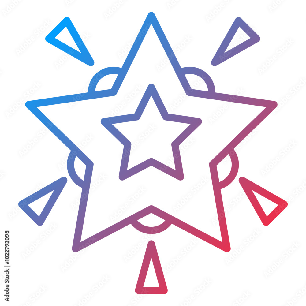 Glowing Star icon style Glowing Star icon style