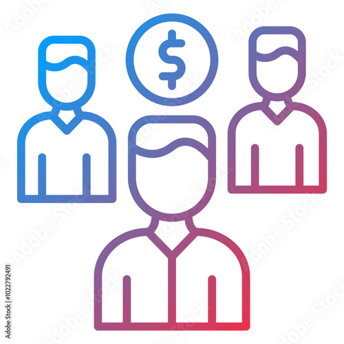 Crowdfunding icon style