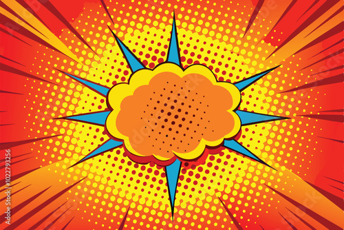 Comic Book Explosion Action Graphic Design