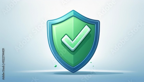 Free Download A green shield icon with a checkmark symbolizes security, protection, and validation in a digital or graphic context. - GFXLoad