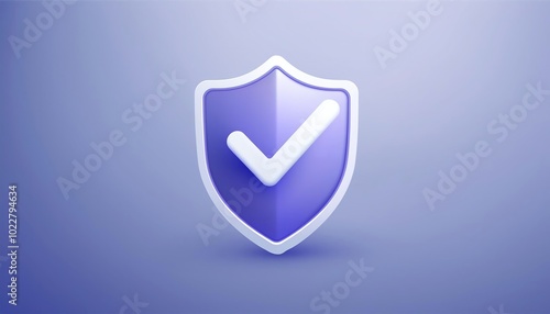 Free Download A modern blue shield with a checkmark, symbolizing security, protection, and verification against threats. - GFXLoad