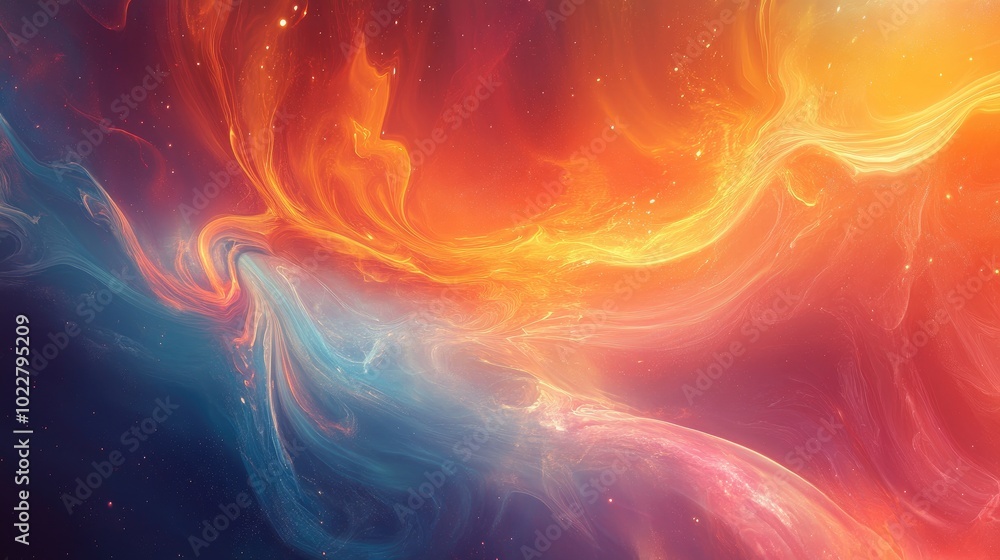 Abstract flowing background with a dreamy fantastical quality Abstract flowing background with a dreamy fantastical quality