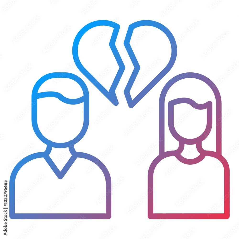 Divorce icon style Divorce icon style