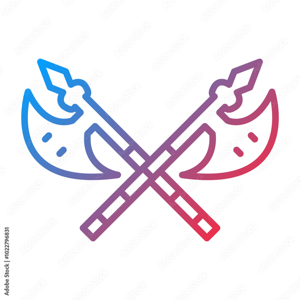 Fototapeta premium Axe icon style
