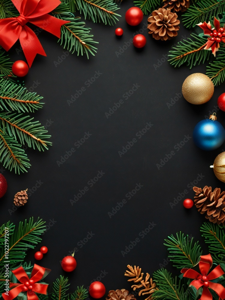 christmas background with christmas tree branches and balls christmas background with christmas tree branches and balls