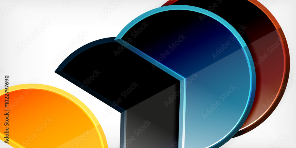 Glass reflective geometric round shapes background. Vector Illustration For Wallpaper, Banner, Background, Card, Book Illustration, landing page Glass reflective geometric round shapes background. Vector Illustration For Wallpaper, Banner, Background, Card, Book Illustration, landing page