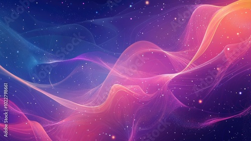 Ai Generated Abstract Fractal Background Science Illustration Ornate Wallpaper With Fantastic Cosmic Texture Space Light Bundles Laser Beams Lines Triangles And Lights