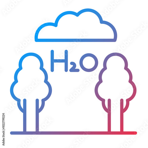 Oxygen Production icon style