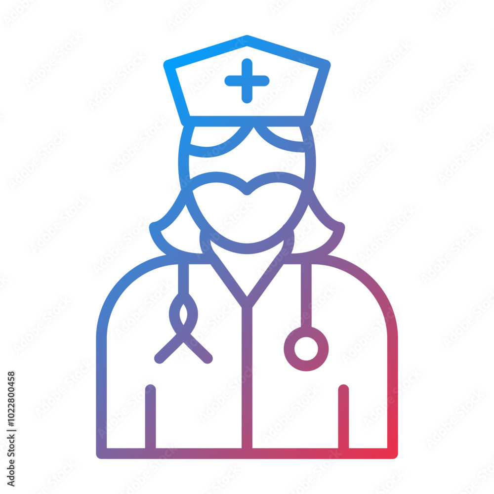 Dentist Nurse icon style Dentist Nurse icon style