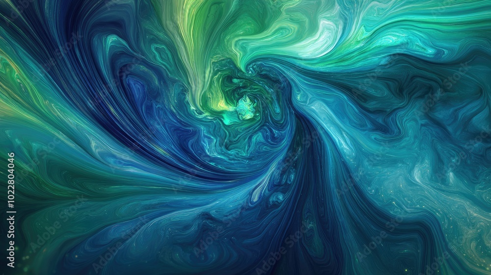 Blue and Green Vortex Design Blue and Green Vortex Design
