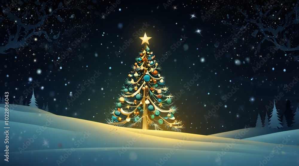 christmas tree in the night christmas tree in the night