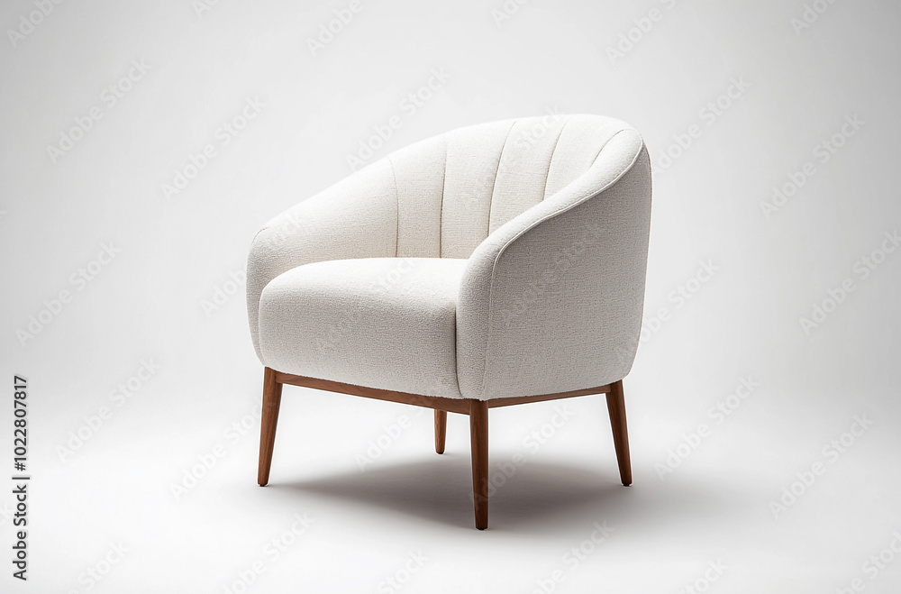 a barrel chair with a wraparound backrest a barrel chair with a wraparound backrest