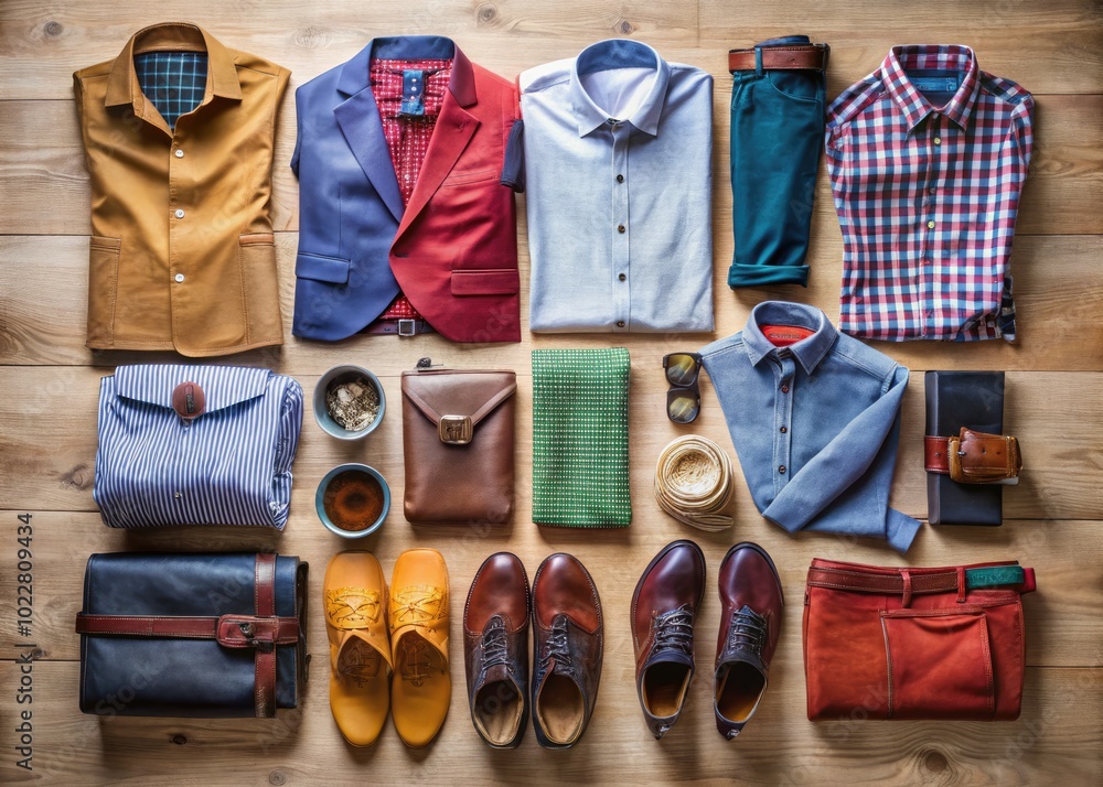 Stylish men's clothing collection featuring casual and formal apparel for modern fashion enthusiasts Stylish men's clothing collection featuring casual and formal apparel for modern fashion enthusiasts