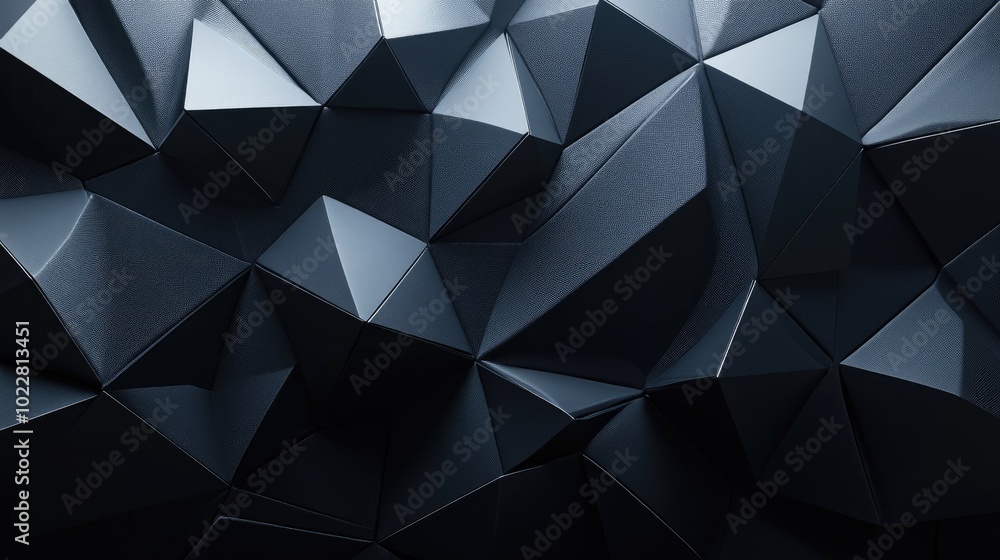 3D rendering of a black abstract geometric backdrop Suitable for promotional design exhibition technology futuristic concepts sports gaming virtual environments cosmetics storage or automotive the 3D rendering of a black abstract geometric backdrop Suitable for promotional design exhibition technology futuristic concepts sports gaming virtual environments cosmetics storage or automotive the