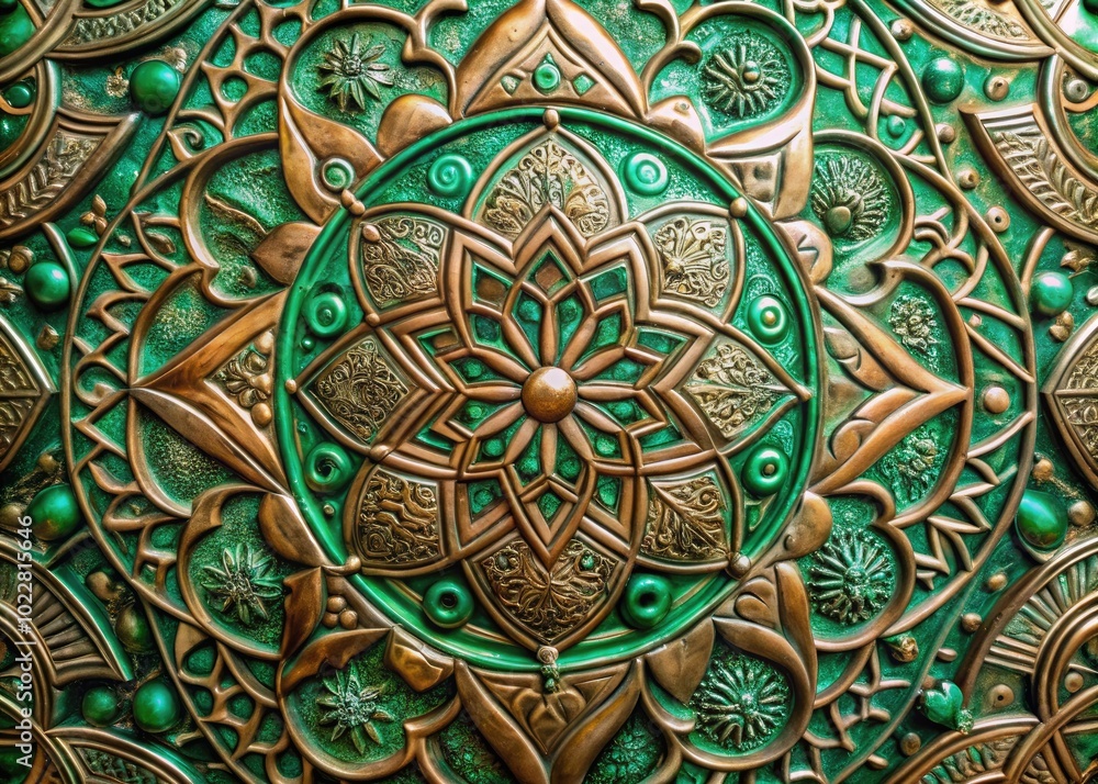 Textured greenish bronze surface with intricate patterns, perfect for backgrounds and artistic projects Textured greenish bronze surface with intricate patterns, perfect for backgrounds and artistic projects