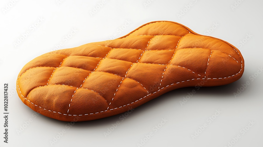 Orange Quilted Leather Seat Cushion for Motorcycle or Furniture Orange Quilted Leather Seat Cushion for Motorcycle or Furniture
