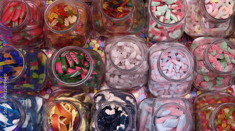 British Sweets in Jars Market Stall British Sweets in Jars Market Stall