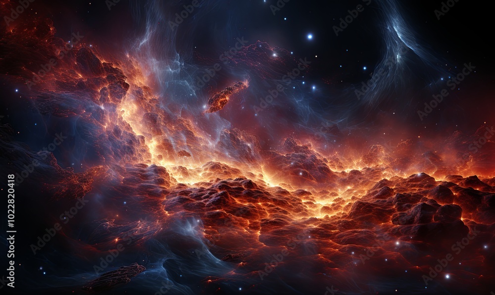 Colorful Space Filled With Stars Colorful Space Filled With Stars