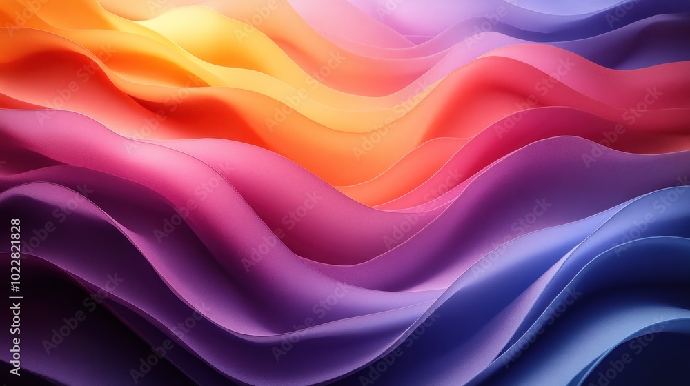 Obraz premium Abstract waves of vibrant colors creating a dynamic visual flow.