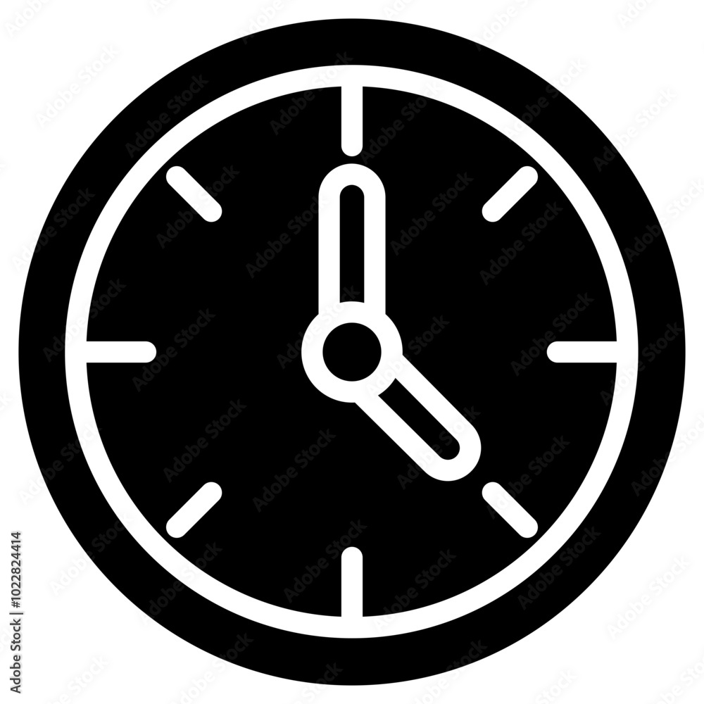 Clock Icon, Black And White Outline Icon Symbol Clock Icon, Black And White Outline Icon Symbol