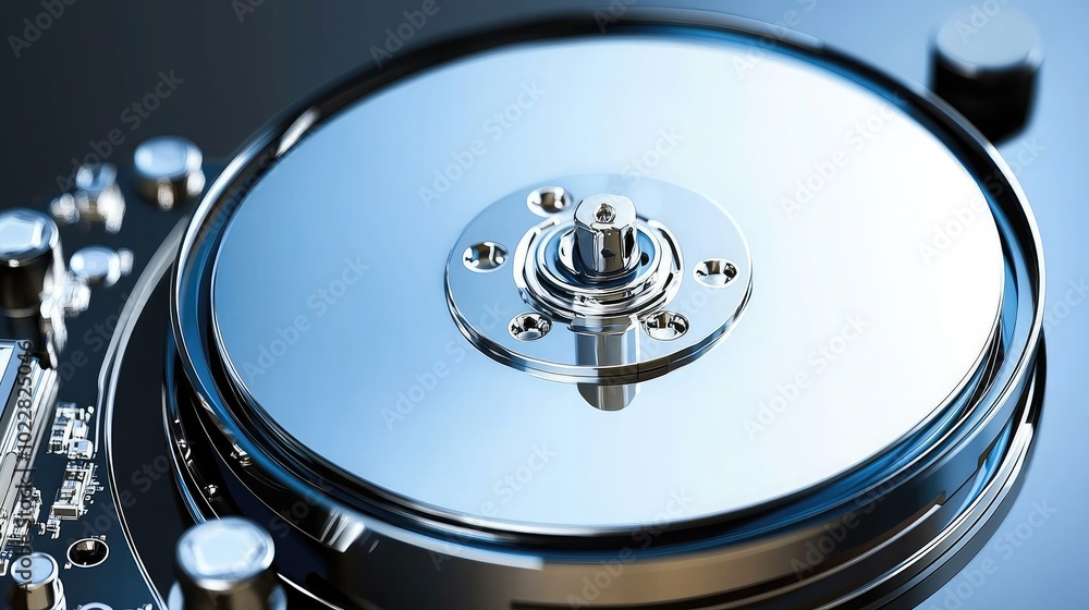Metallic Surface of a Hard Disk Drive Component Metallic Surface of a Hard Disk Drive Component