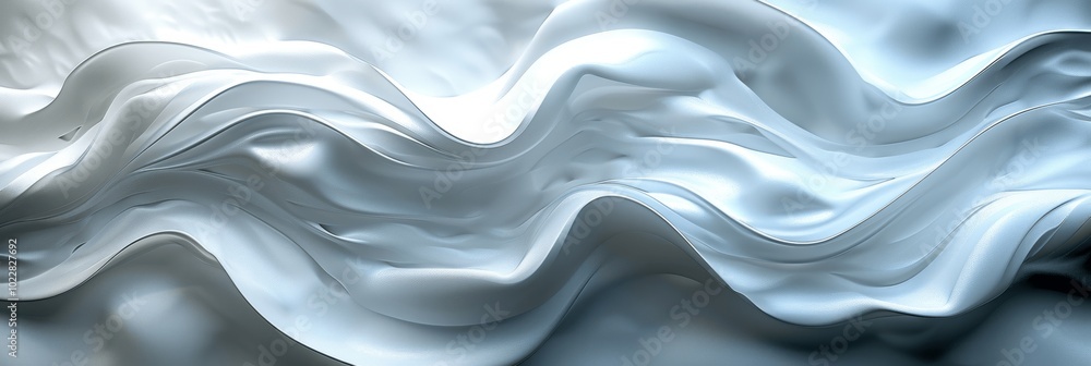 Fototapeta premium Elegant Abstract White Wavy Lines Background