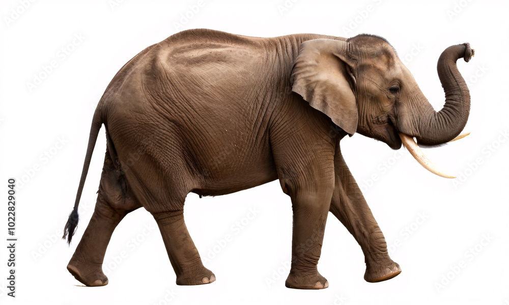 Fototapeta premium asian elephant isolated on white background