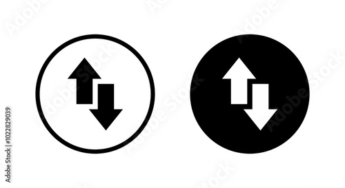Up down arrow icon on black circle Free Download Up down arrow icon on black circle - GFXLoad