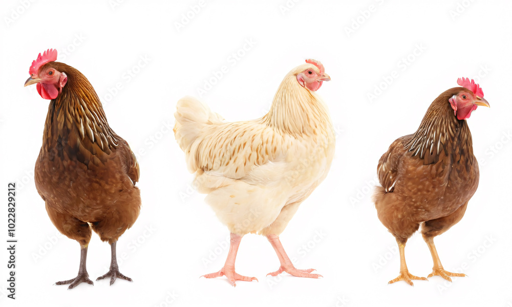 chicken isolated on white background chicken isolated on white background