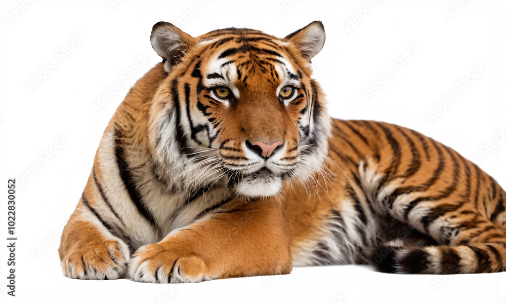 Fototapeta premium siberia tiger isolated on white background