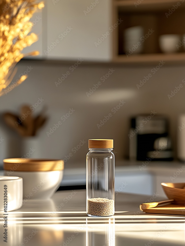 modern kitchen, living room table : Generative AI modern kitchen, living room table : Generative AI