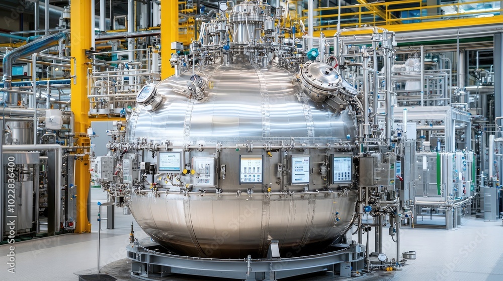 Industrial Equipment in Modern Manufacturing Facility Industrial Equipment in Modern Manufacturing Facility