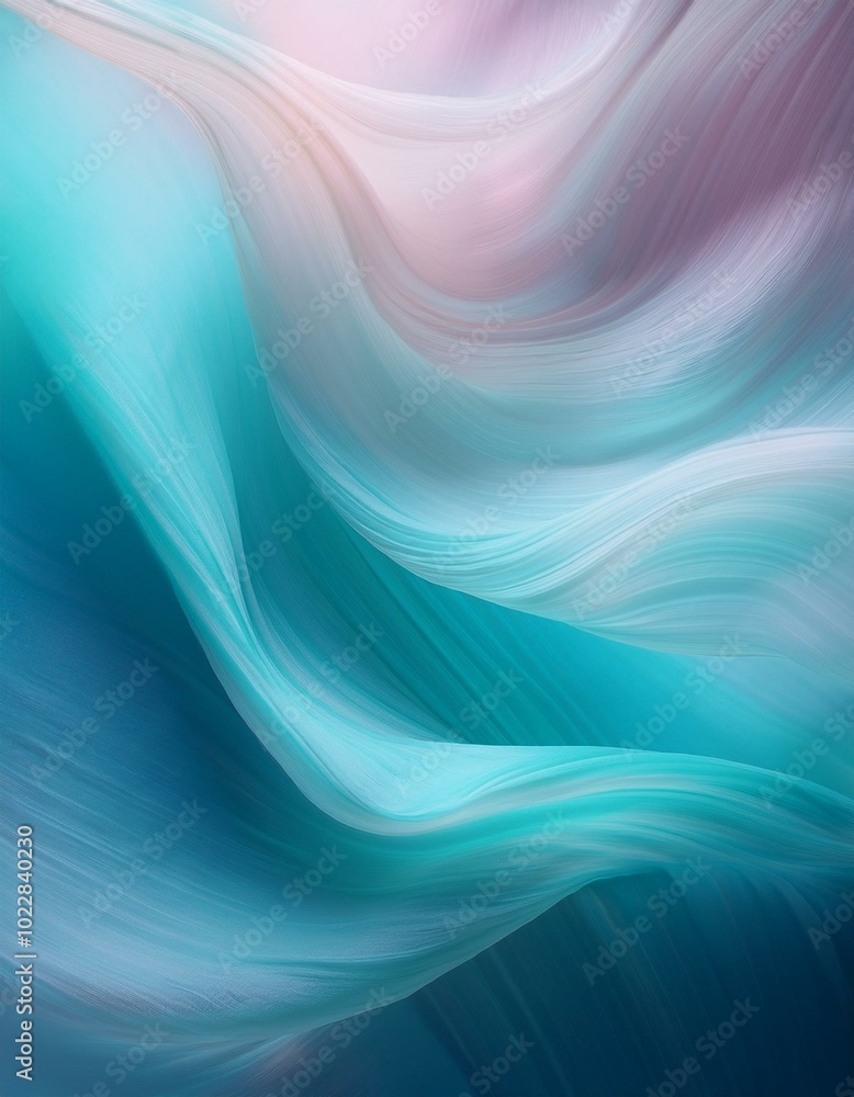 Fototapeta premium flowing fabric gently drifting in mid-air,soft textures and smooth gradients to convey a sense of calm motion.