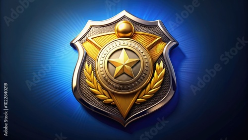 Vector illustration of a police officer badge clipart design for law enforcement and security themes