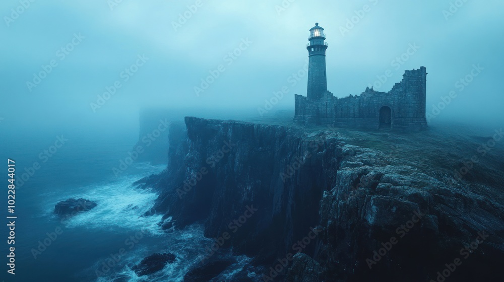 Fototapeta premium Lighthouse on a Cliff