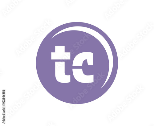 TC sport emblem or team logotype. Ball logo with a combination of Initial letter T and C for balls shop, sports company, training, club badge.