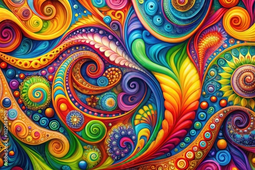 Vibrant Abstract Wallpaper with Colorful Swirls and Patterns for Modern Digital Backgrounds