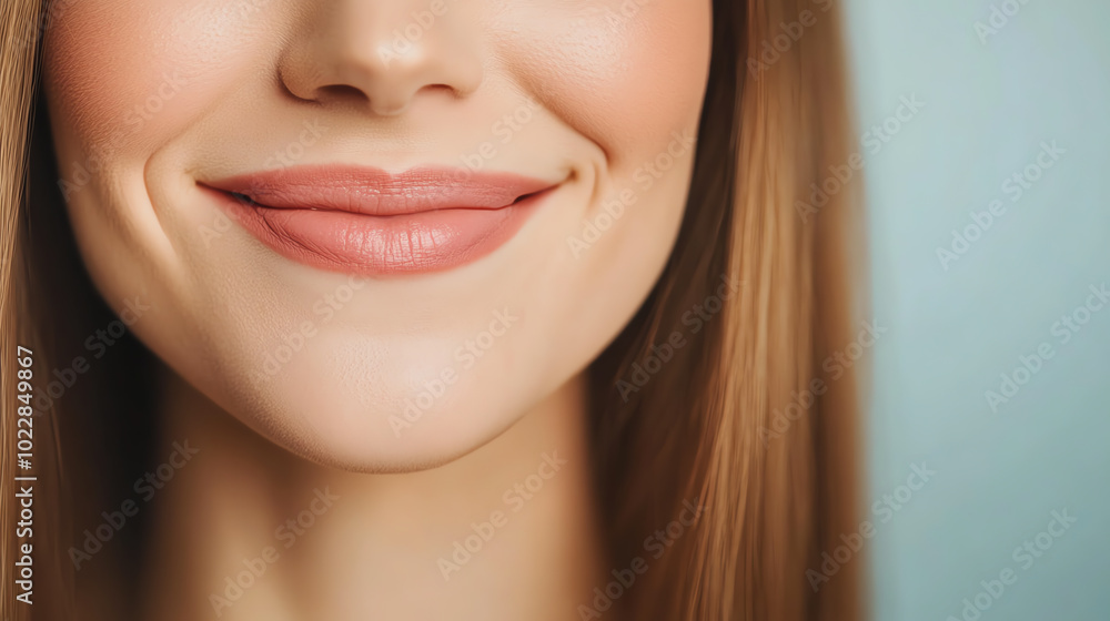 Close-up of a woman's smiling face, showcasing her healthy skin and natural beauty against a soft blurred background. Close-up of a woman's smiling face, showcasing her healthy skin and natural beauty against a soft blurred background.