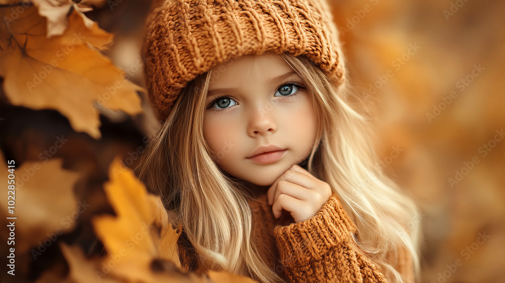 portrait of a autumn girl