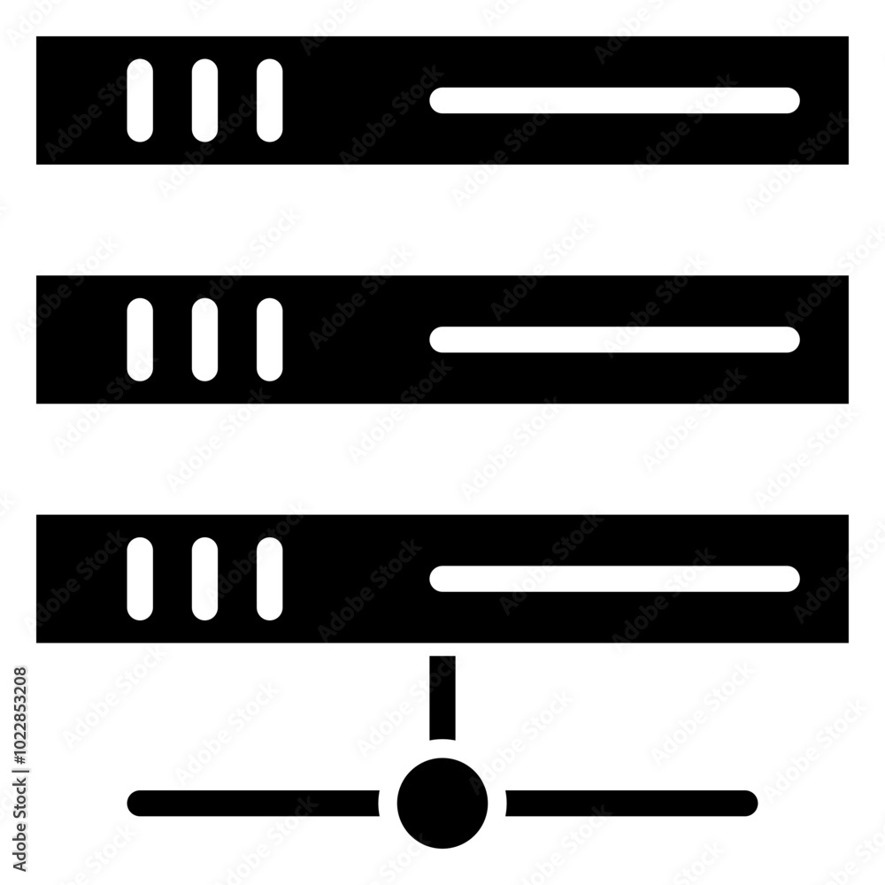 Server Icon, Black And White Glyph Icon Symbol Server Icon, Black And White Glyph Icon Symbol