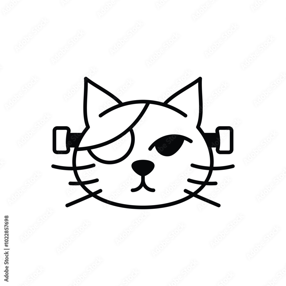 Pirate Cat vector icon Pirate Cat vector icon