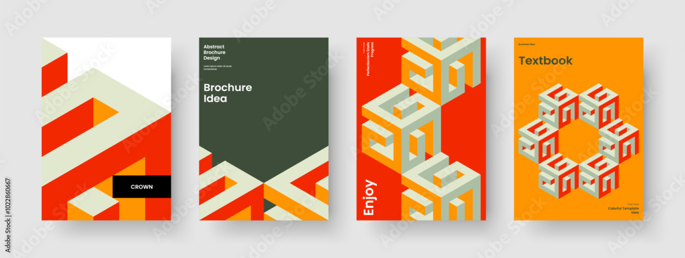 Obraz premium Creative Report Design. Geometric Banner Layout. Isolated Book Cover Template. Poster. Brochure. Background. Flyer. Business Presentation. Journal. Catalog. Leaflet. Portfolio. Pamphlet