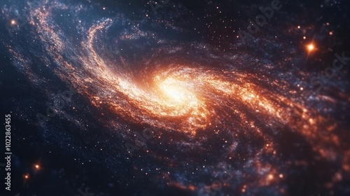 Spiral Galaxy in Deep Space