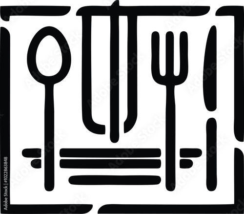 Catering icon Vector illustration logo concept design