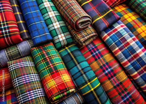 Vibrant Collection of Tartan Plaids in Various Colors and Patterns for Textile and Fashion Design