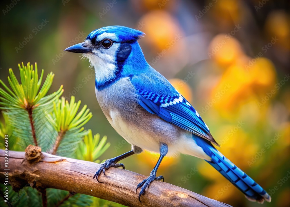 Vibrant Colorado Blue Jay Perched on Branch in Natural Habitat Captured in Stunning Detail Vibrant Colorado Blue Jay Perched on Branch in Natural Habitat Captured in Stunning Detail