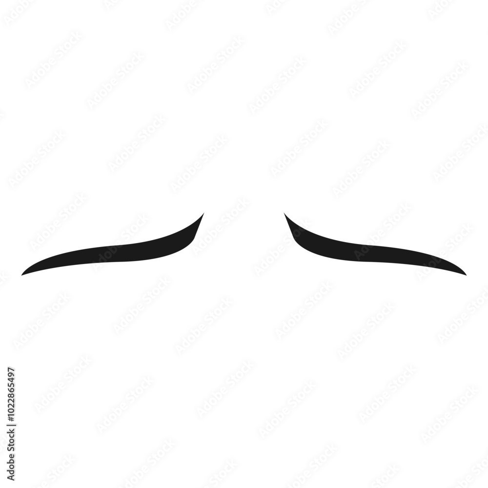 Brows icon vector. Eyebrow illustration sign. Forehead symbol or logo.