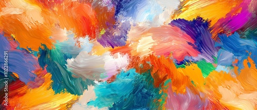 Abstract colorful paint strokes