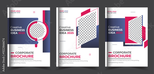 Abstract company profile annual report brochure cover or book cover template